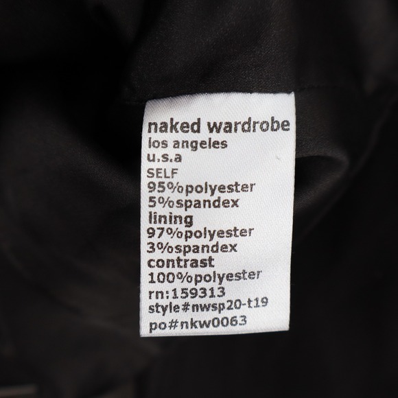 Naked Wardrobe Womens Black Puff Sleeve Square Neck Crop Top Size M - Picture 4 of 7